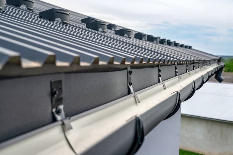 Gutter installation on residential home